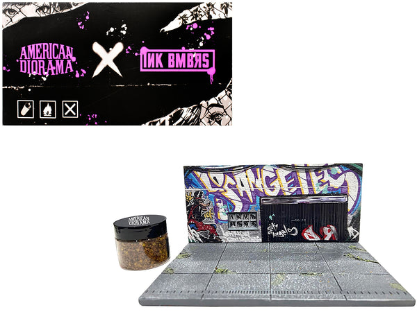 "American Diorama X INK BMBRS - LA Graffiti" Street Art Diorama for 1/64 Scale Models by American Diorama