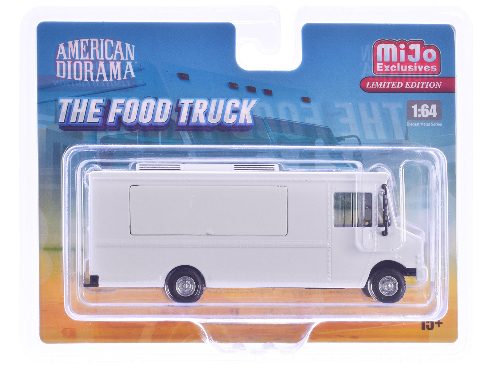 Food Truck Plain White with Graphics 1/64 Diecast Model by American Diorama free shipping USA