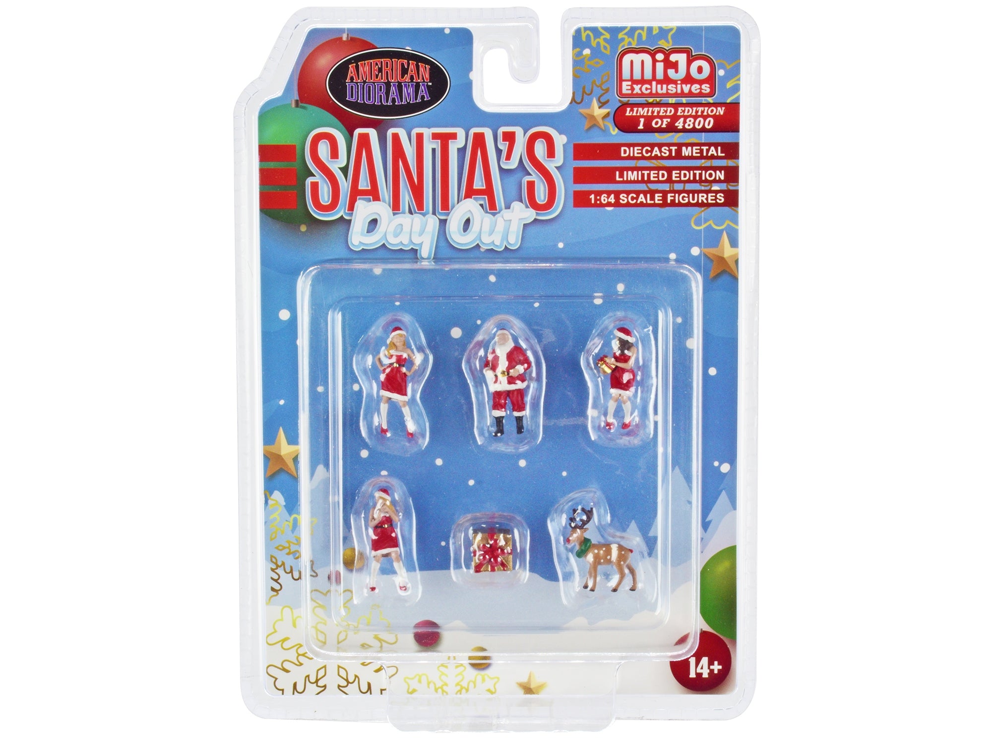 "Santa's Day Out" 6 piece Diecast Set (1 Man 2 Women 1 Reindeer 1 Present Figures and Accessories) Limited Edition to 4800 pieces Worldwide 1/64 Scale Models by American Diorama - Premium Figures from American Diorama - Just $28.99! Shop now at Rapidvehicles