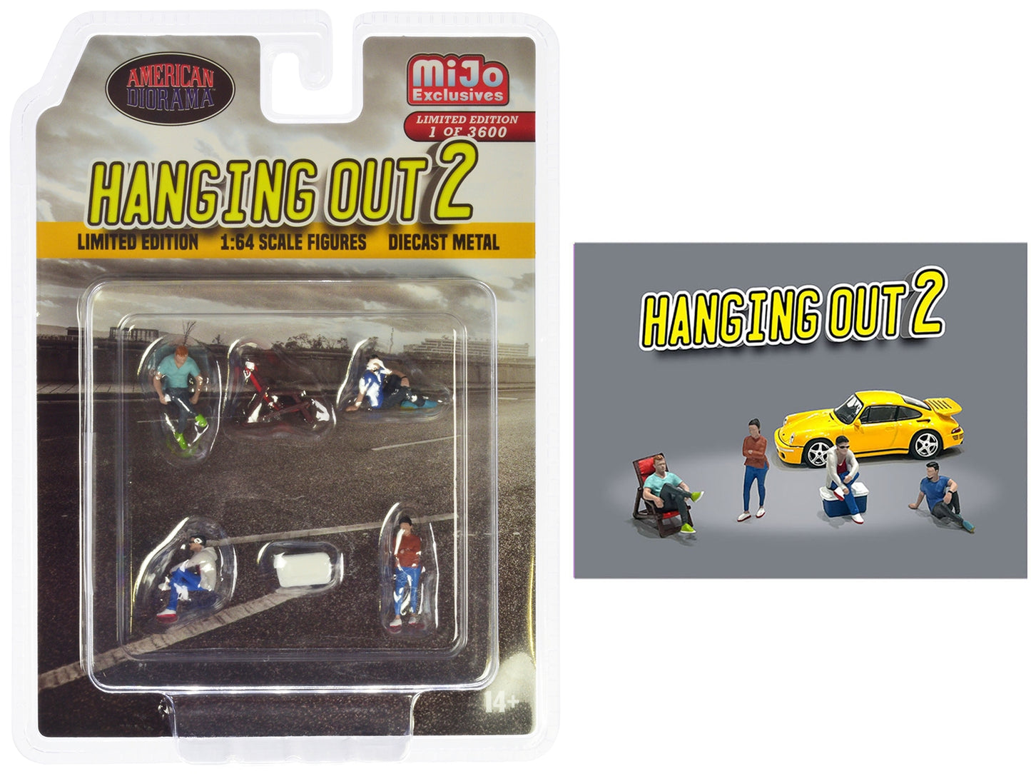 "Hanging Out 2" 6 piece Diecast Figure Set (4 Figures 1 Seat 1 - Premium Figures from American Diorama - Just $38.99! Shop now at Rapidvehicles