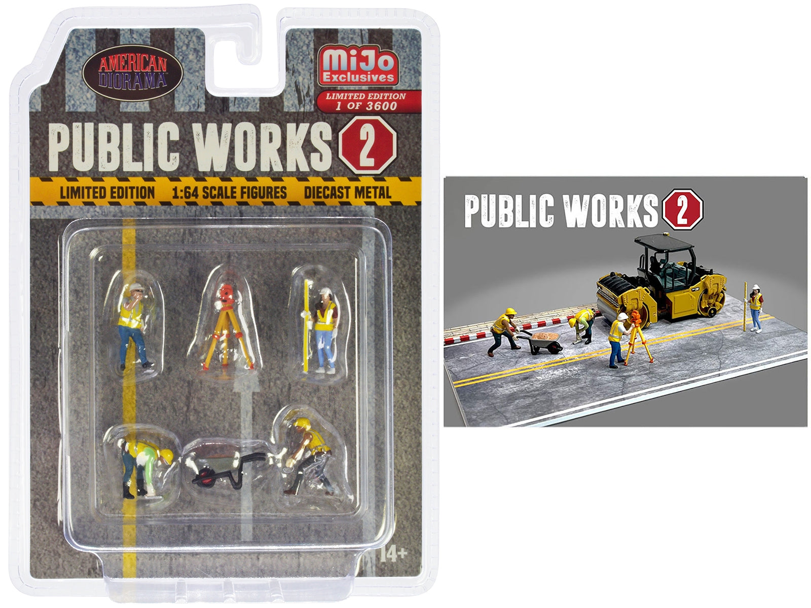 "Public Works 2" 6 piece Diecast Figure Set (4 Figures 1 camera 1 wheelbarrow) Limited Edition to 3600 pieces Worldwide for 1/64 scale models by American Diorama - Premium Figures from American Diorama - Just $28.99! Shop now at Rapidvehicles