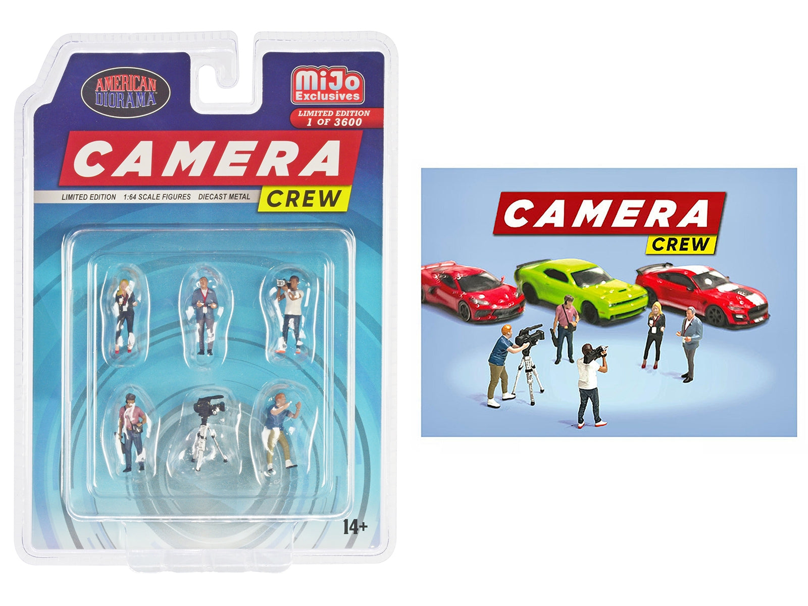 "Camera Crew" 6 piece Diecast Figure Set (5 Figures 1 camera) Limited Edition to 3600 pieces Worldwide for 1/64 Scale Models by American Diorama - Premium Figures from American Diorama - Just $28.99! Shop now at Rapidvehicles