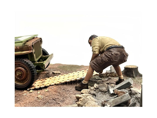 "4X4 Mechanic" Figure 2 with Board Accessory for 1/18 Scale - Premium Figures from American Diorama - Just $26.99! Shop now at Rapidvehicles