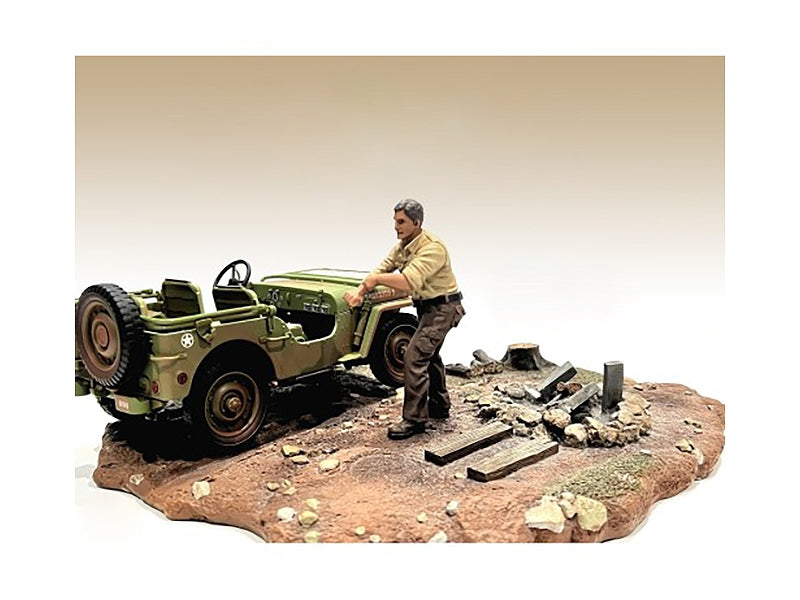 "4X4 Mechanic" Figure 3 for 1/18 Scale Models by American Diorama - Premium Figures from American Diorama - Just $26.99! Shop now at Rapidvehicles