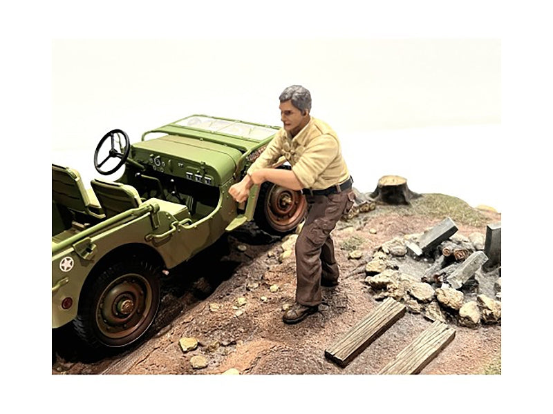 "4X4 Mechanic" Figure 3 for 1/18 Scale Models by American Diorama - Premium Figures from American Diorama - Just $26.99! Shop now at Rapidvehicles