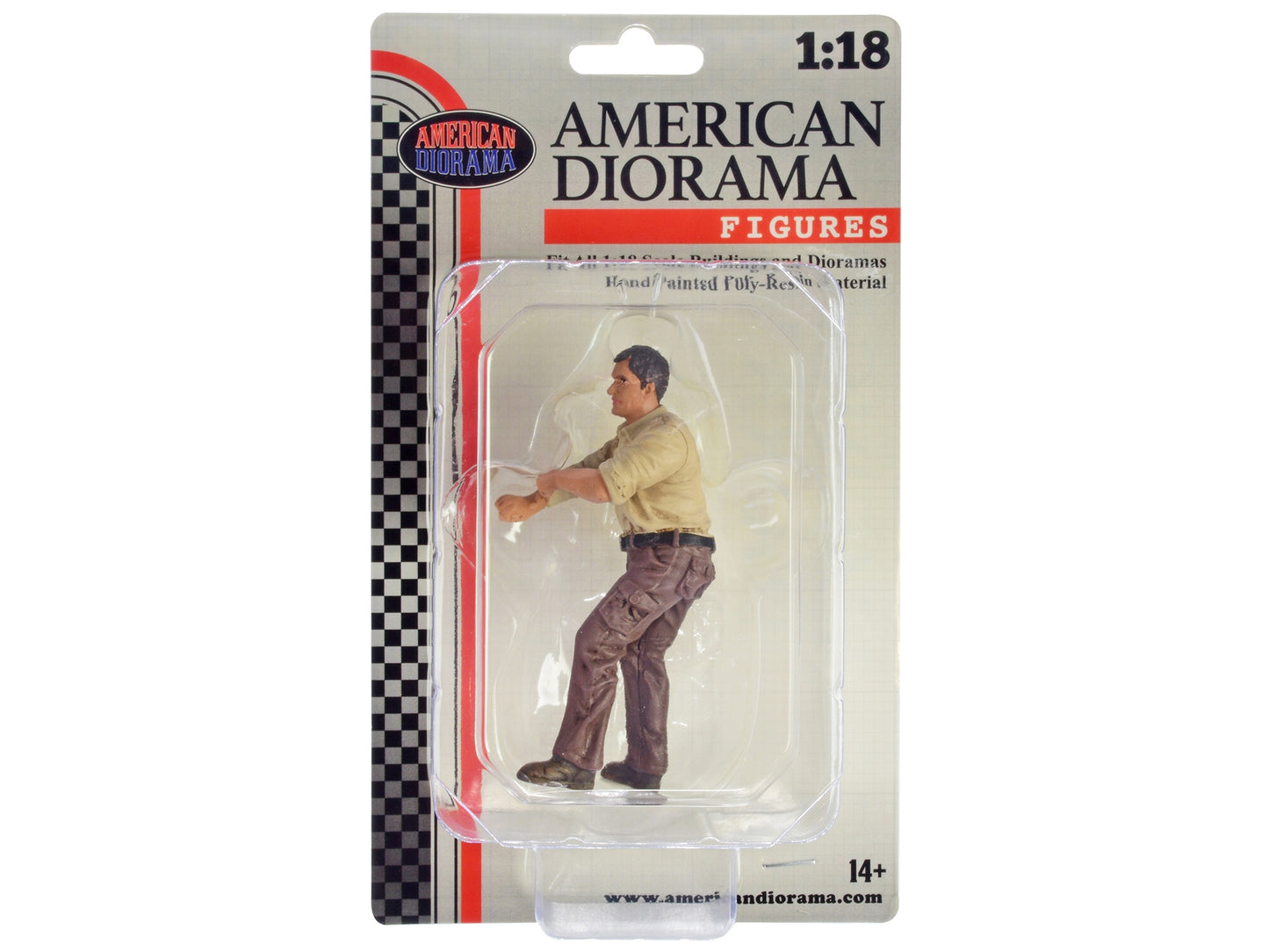 "4X4 Mechanic" Figure 3 for 1/18 Scale Models by American Diorama - Premium Figures from American Diorama - Just $26.99! Shop now at Rapidvehicles