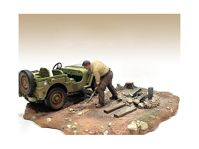 "4X4 Mechanic" Figure 4 for 1/18 Scale Models by American Diorama - Premium Figures from American Diorama - Just $24.99! Shop now at Rapidvehicles