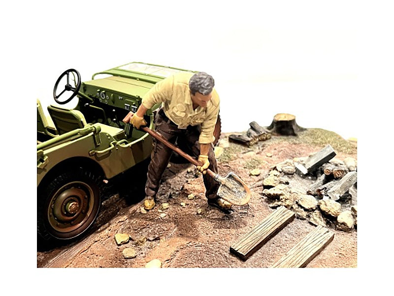 "4X4 Mechanic" Figure 4 for 1/18 Scale Models by American Diorama - Premium Figures from American Diorama - Just $26.59! Shop now at Rapidvehicles