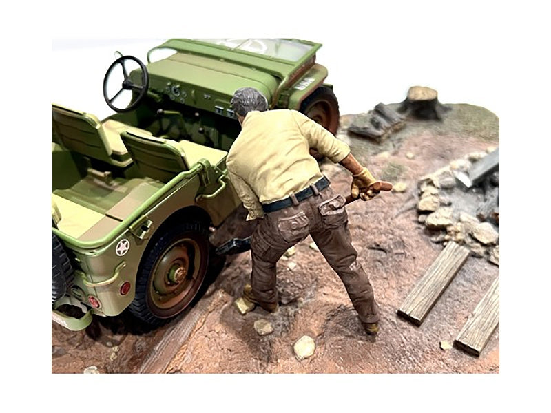 "4X4 Mechanic" Figure 4 for 1/18 Scale Models by American Diorama - Premium Figures from American Diorama - Just $26.59! Shop now at Rapidvehicles