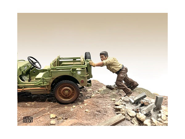 "4X4 Mechanic" Figure 5 for 1/18 Scale Models by American Diorama - Use code SHOPAPP15 to get 15 percent off