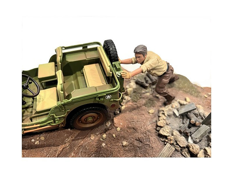 "4X4 Mechanic" Figure 5 for 1/18 Scale Models by American Diorama - Premium Figures from American Diorama - Just $26.59! Shop now at Rapidvehicles