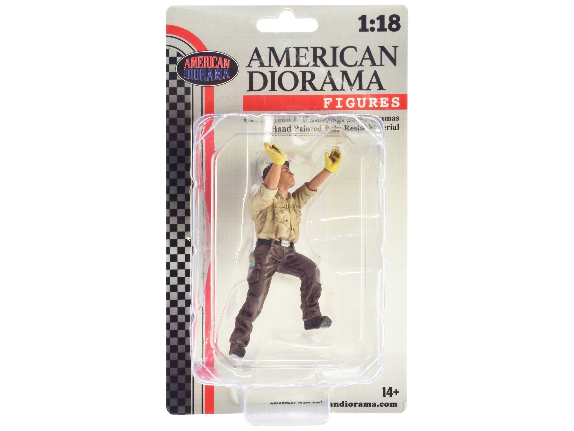 "4X4 Mechanic" Figure 5 for 1/18 Scale Models by American Diorama - Premium Figures from American Diorama - Just $26.59! Shop now at Rapidvehicles