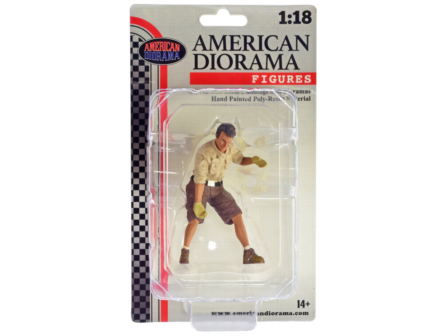 "4X4 Mechanic" Figure 8 with Board Accessory for 1/18 Scale - Premium Figures from American Diorama - Just $29.69! Shop now at Rapidvehicles