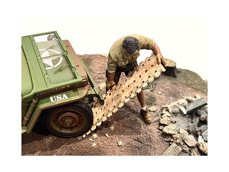 "4X4 Mechanic" Figure 8 with Board Accessory for 1/18 Scale - Premium Figures from American Diorama - Just $29.69! Shop now at Rapidvehicles