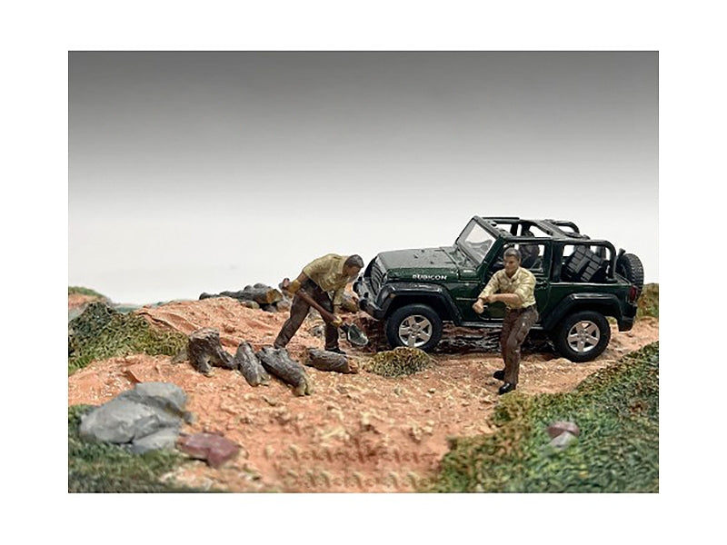 "4X4 Mechanics" 2 Piece Diecast Figure Set 2 for 1/43 Scale Models by American Diorama - Premium Figures from American Diorama - Just $30.99! Shop now at Rapidvehicles