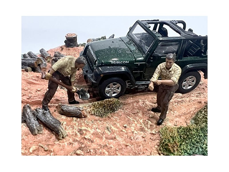 "4X4 Mechanics" 2 Piece Diecast Figure Set 2 for 1/43 Scale - Premium Figures from American Diorama - Just $41.99! Shop now at Rapidvehicles