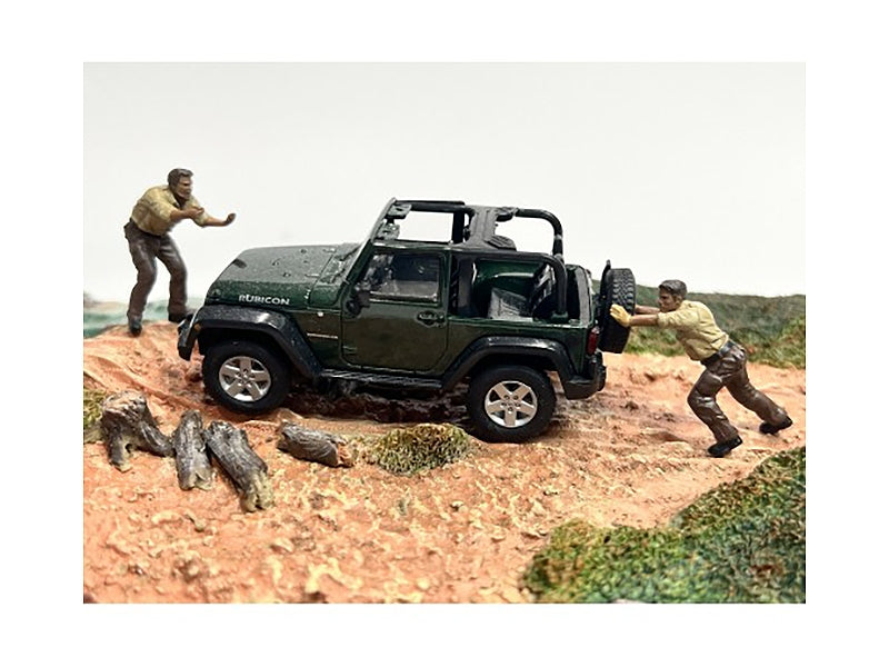 "4X4 Mechanics" 2 Piece Diecast Figure Set 3 for 1/43 Scale - Premium Figures from American Diorama - Just $41.99! Shop now at Rapidvehicles