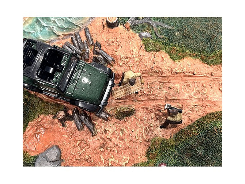 "4X4 Mechanics" 2 Piece Diecast Figure Set 4 for 1/43 Scale - Premium Figures from American Diorama - Just $37.79! Shop now at Rapidvehicles