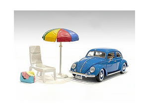 "Beach Girls" Accessories (Beach Chair and Beach Umbrella and Duffle Bag) for 1/18 Scale Models by American Diorama - Premium Accessories from American Diorama - Just $35.99! Shop now at Rapidvehicles