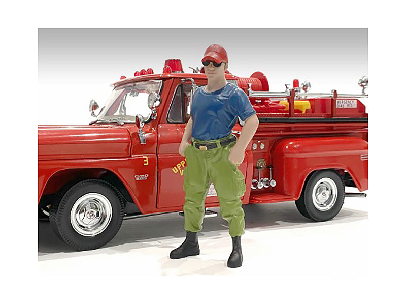 "Firefighters" Off Duty Figure for 1/18 Scale Models by American Diorama - Use code SHOPAPP15 to get 15 percent off
