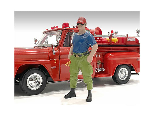 "Firefighters" Off Duty Figure for 1/18 Scale Models by American Diorama free shipping USA