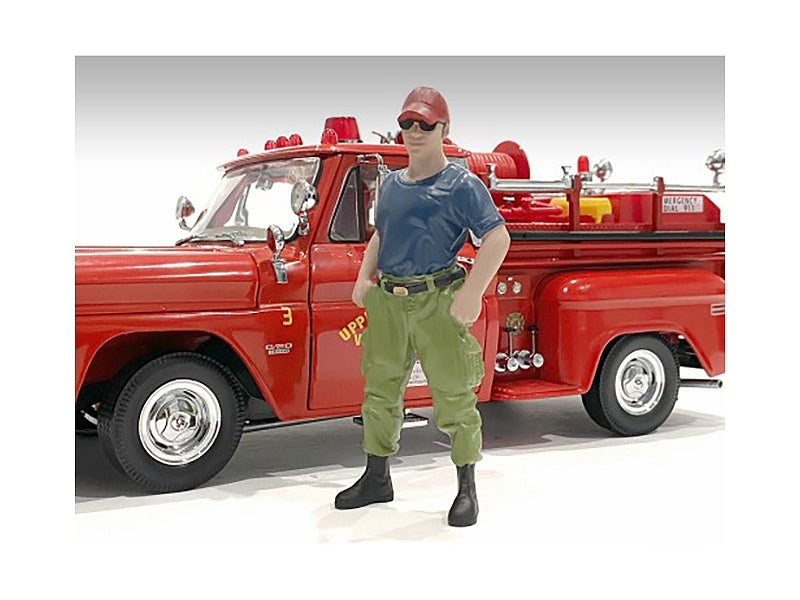 "Firefighters" Off Duty Figure for 1/24 Scale Models by American - Premium Figures from American Diorama - Just $26.59! Shop now at Rapidvehicles