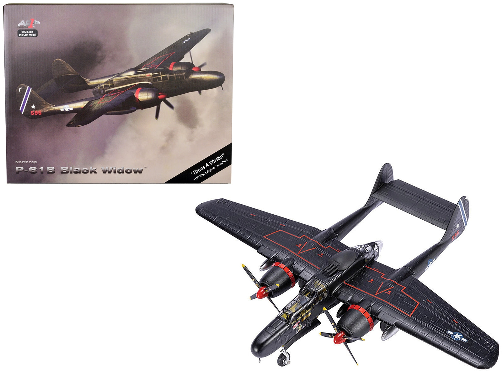 Northrop P-61B Black Widow Fighter Aircraft "Times a Wastin' - Premium Aircrafts and War Planes from Air Force 1 - Just $143.99! Shop now at Rapidvehicles