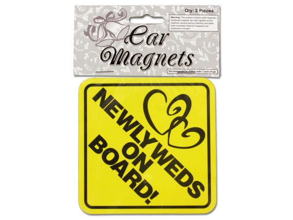 Newlyweds On Board Car Magnets Set Of 2 ( Case of 48 ) - Premium Auto Exterior Accessories from Rapidvehicles - Just $54.99! Shop now at Rapidvehicles