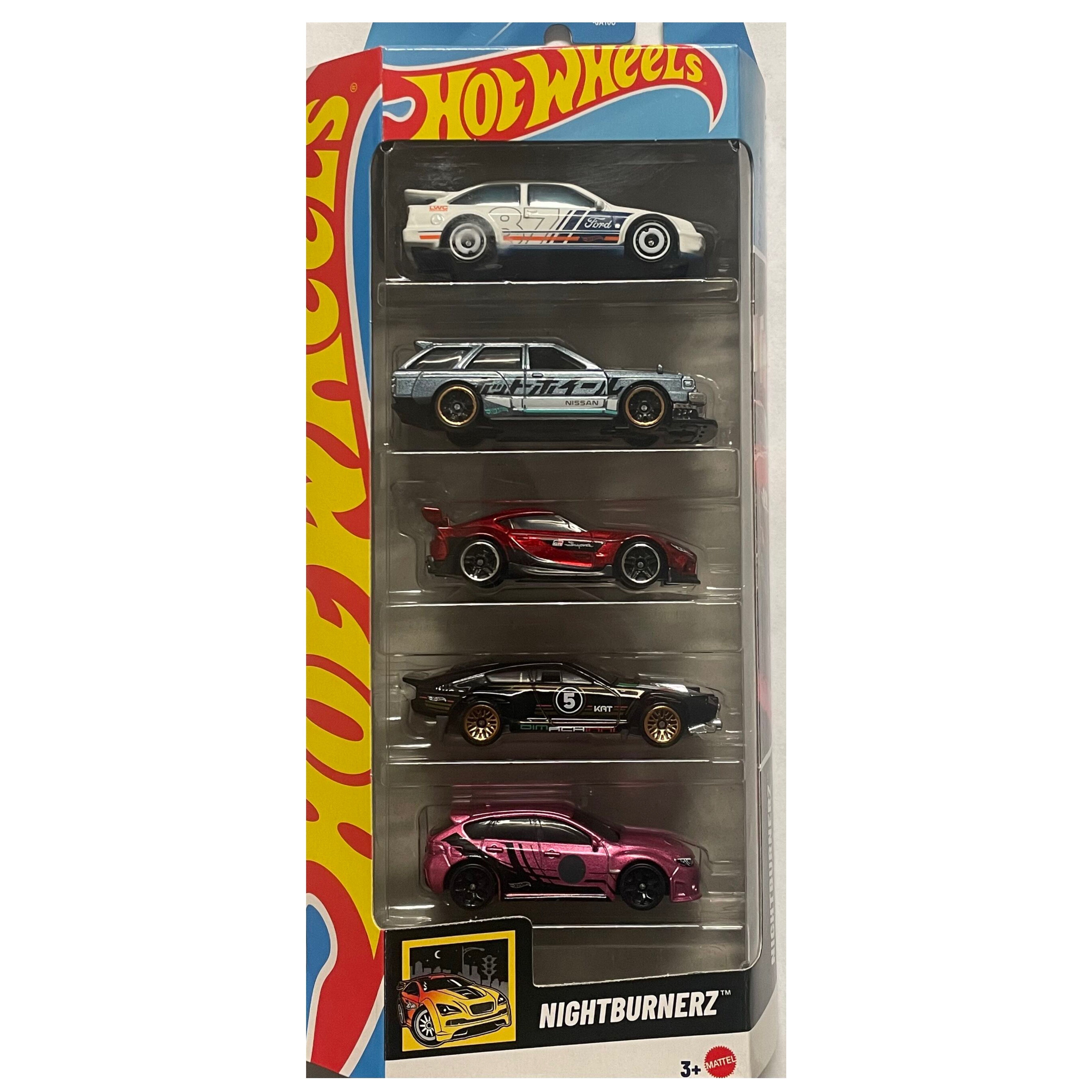 Hot Wheels / matchbox 5-cars Pack Assorted (Nissan, F1, Fast & Furious, Nightburnerz, Motor Show, & More)