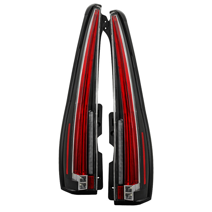 SPYDER xTune 07-14 Cadillac Escalade Black LED 2in1 Tail Lights - ALT-JH-CAESC07-2IN1LED-BK 9039782