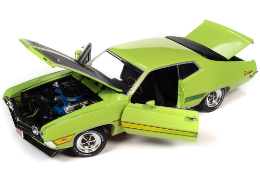 1971 Ford Torino Cobra Grabber Lime Green with Matt Black Hood - Premium Ford Models from Autoworld - Just $131.39! Shop now at Rapidvehicles