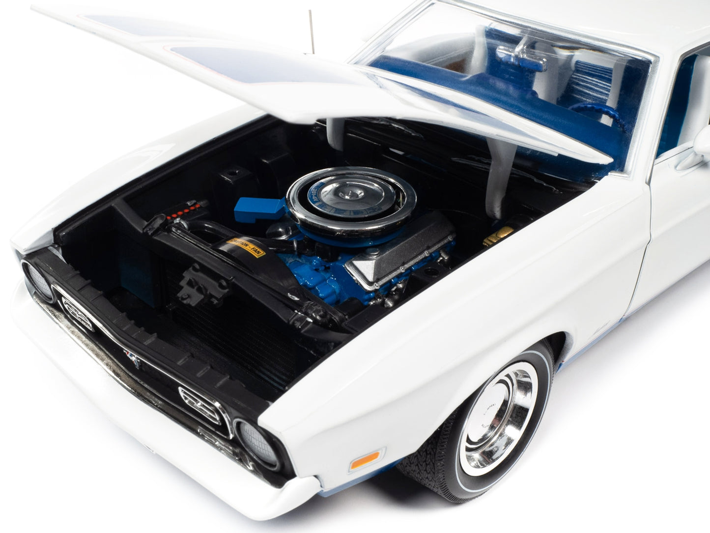 1972 Ford Mustang Sprint White with Blue Stripes "Class of 1972" - Premium Mustang Models from Autoworld - Just $131.39! Shop now at Rapidvehicles