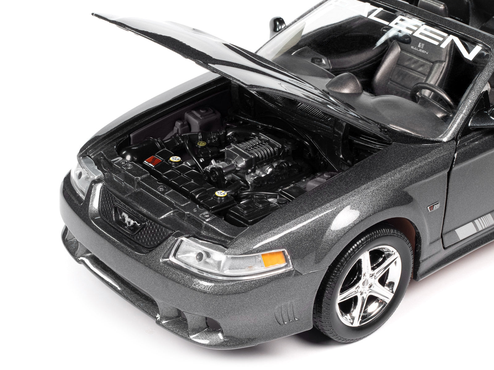 2003 Ford Mustang Saleen S281 SC Speedster Dark Shadow Gray Metallic "American Muscle" Series 1/18 Diecast Model Car by Auto World - Premium Mustang Models from Autoworld - Just $120.89! Shop now at Rapidvehicles