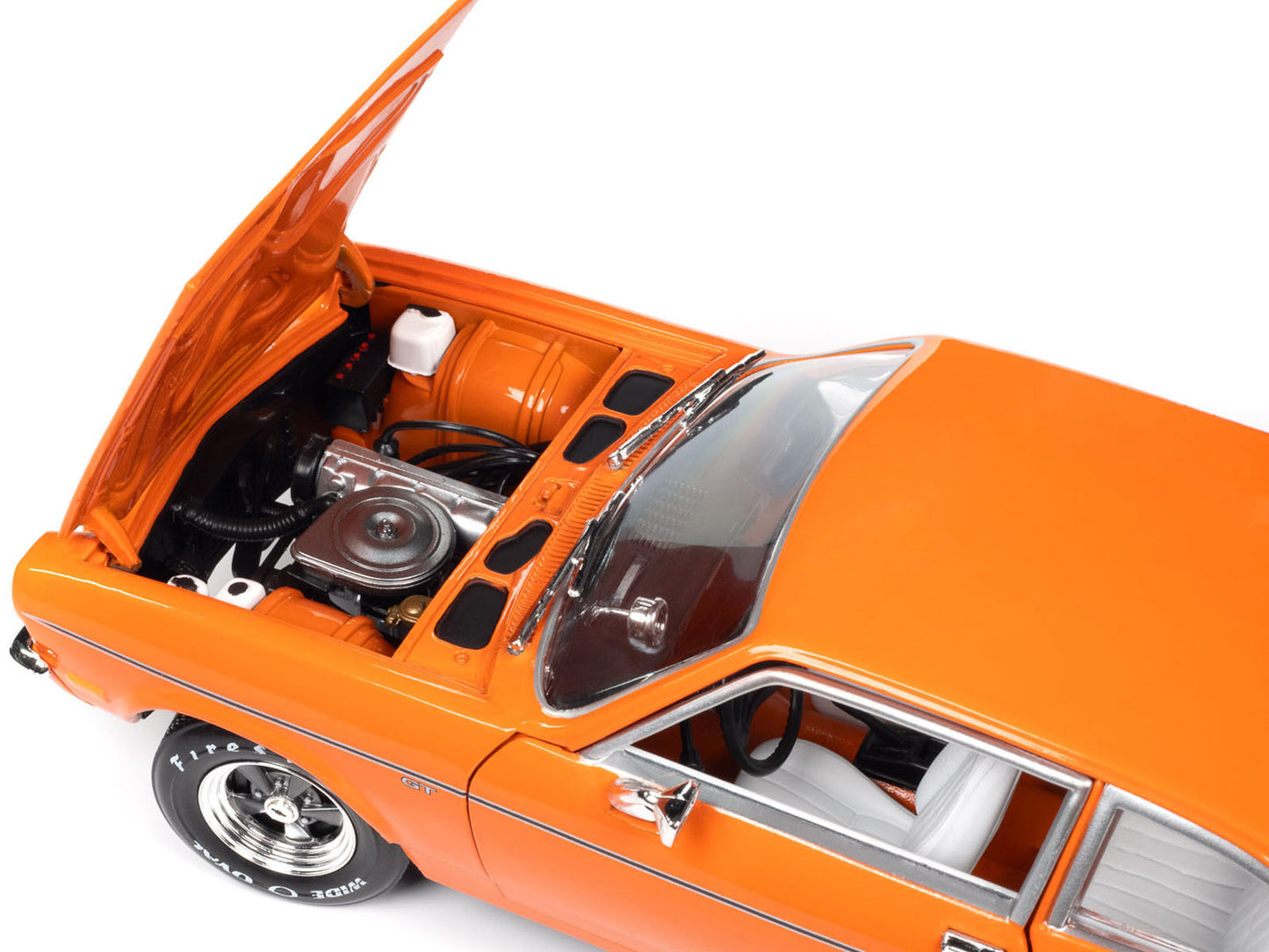 1973 Chevrolet Vega GT Bright Orange with White Stripes and - Premium Chevrolet Models from Autoworld - Just $120.89! Shop now at Rapidvehicles