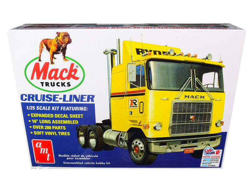 Skill 3 Model Kit Mack Cruise-Liner Truck 1/25 Scale Model by AMT free shipping USA