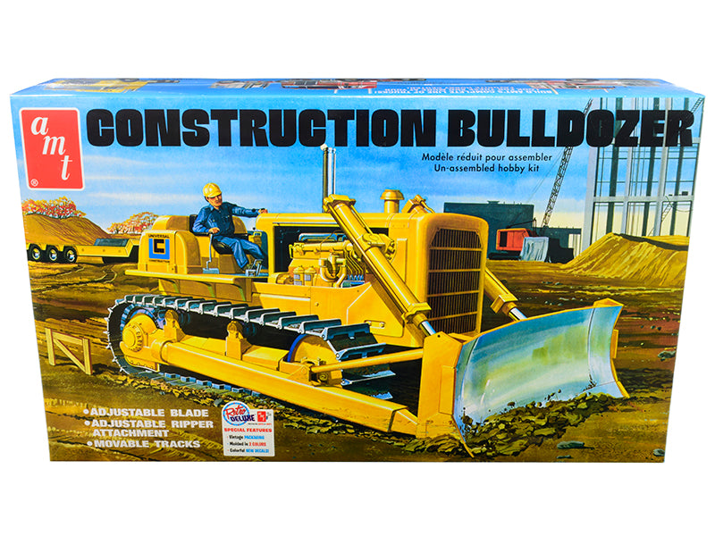 Skill 3 Model Kit Construction Bulldozer 1/25 Scale Model by AMT free shipping USA
