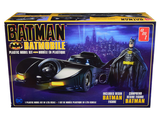 Skill 2 Model Kit Batmobile with Resin Batman Figurine "Batman" (1989) 1/25 Scale Model by AMT free shipping USA