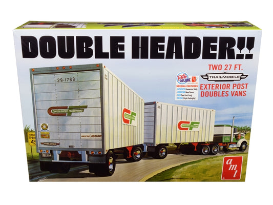 Skill 3 Model Kit Trailmobile Double Header Tandem Van Trailers - Premium Other from AMT - Just $91.99! Shop now at Rapidvehicles