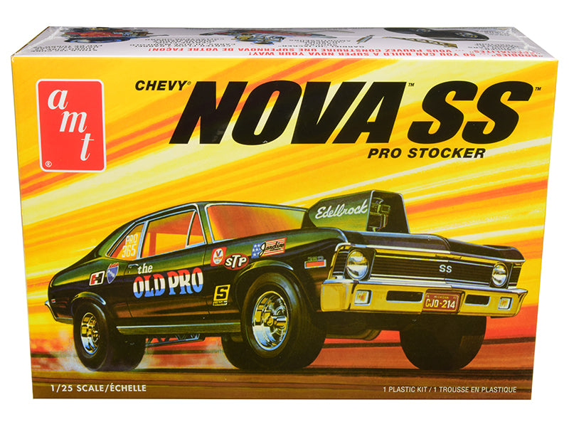 Skill 2 Model Kit 1972 Chevrolet Nova SS "Pro Stocker" 1/25 Scale Model by AMT free shipping USA