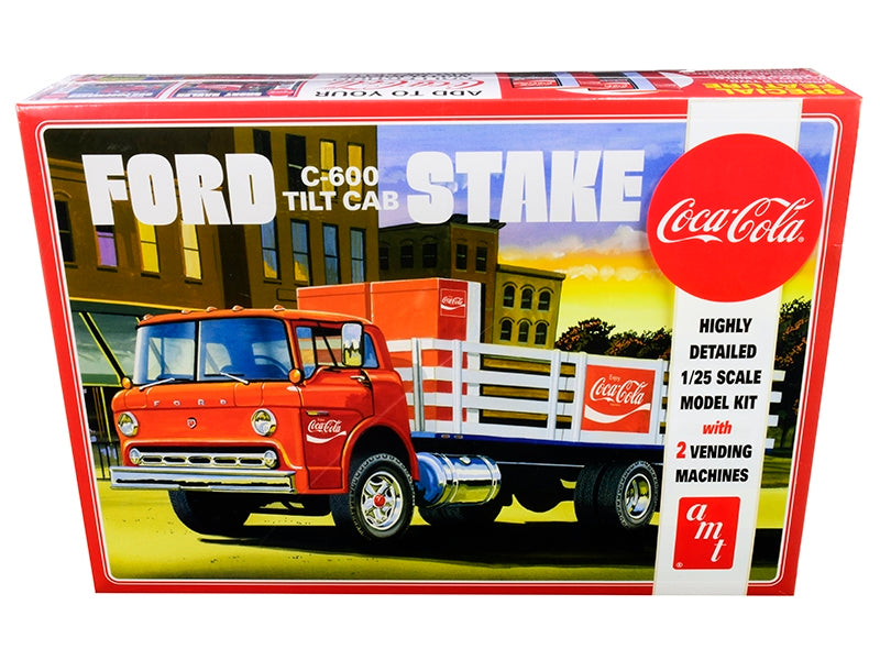 Skill 3 Model Kit Ford C600 Stake Bed Truck with Two "Coca-Cola" - Premium Ford Models from AMT - Just $82.79! Shop now at Rapidvehicles