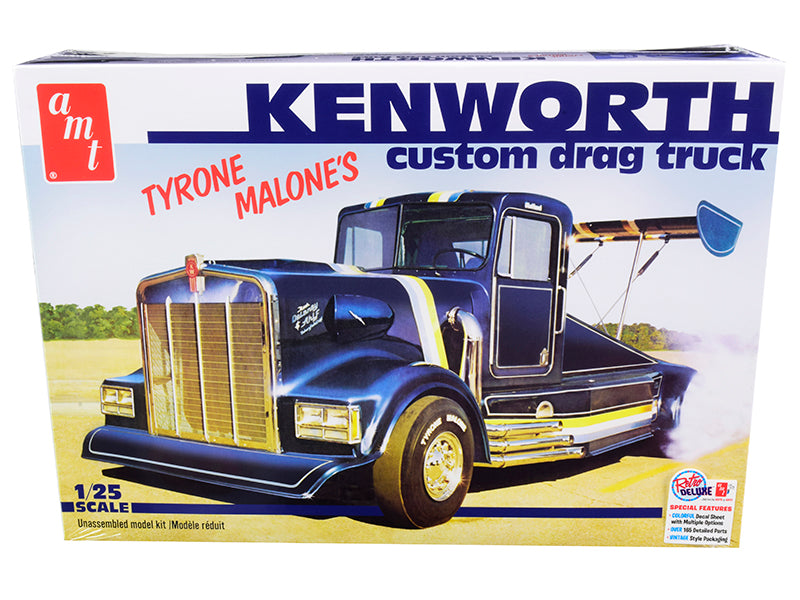 Skill 3 Model Kit Tyrone Malone's Kenworth Custom Drag Truck 1/25 Scale Model by AMT free shipping USA