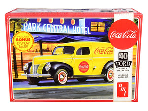 Skill 3 Model Kit 1940 Ford Sedan Delivery Van "Coca-Cola" with Display Base 1/25 Scale Model by AMT - Premium Ford Models from AMT - Just $56.99! Shop now at Rapidvehicles