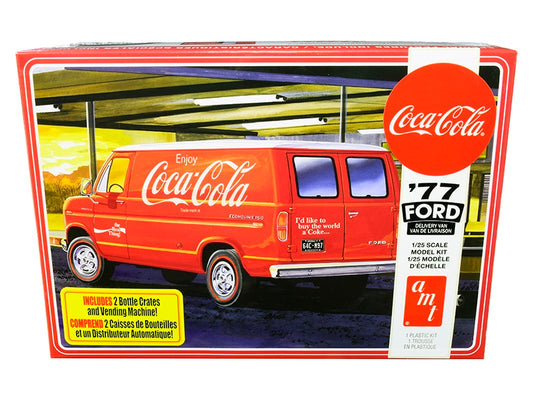 Skill 3 Model Kit 1977 Ford Delivery Van with 2 Bottles Crates - Premium Ford Models from AMT - Just $62.99! Shop now at Rapidvehicles