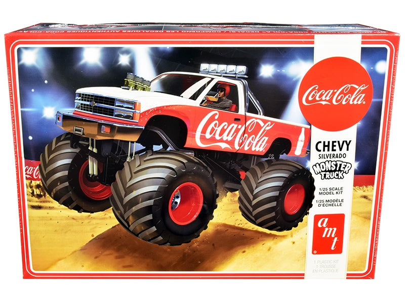 Skill 2 Model Kit Chevrolet Silverado Monster Truck "Coca-Cola" - Premium Coca Cola Models from AMT - Just $61.19! Shop now at Rapidvehicles