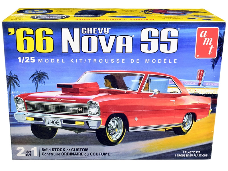 Skill 2 Model Kit 1966 Chevrolet Nova SS 2-in-1 Kit 1/25 Scale - Premium Model Kits(To Built) from AMT - Just $57.59! Shop now at Rapidvehicles