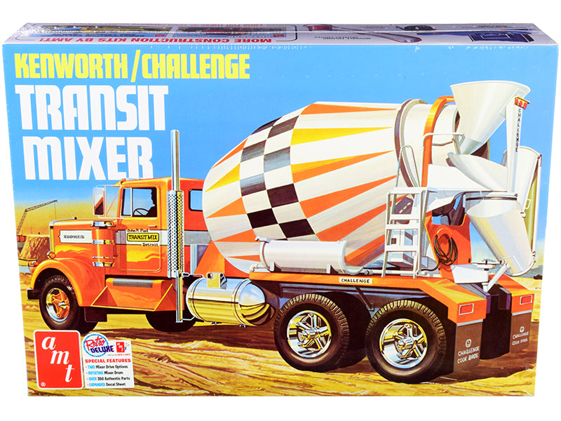 Skill 3 Model Kit Kenworth / Challenge Transit Cement Mixer Truck 1/25 Scale Model by AMT free shipping USA
