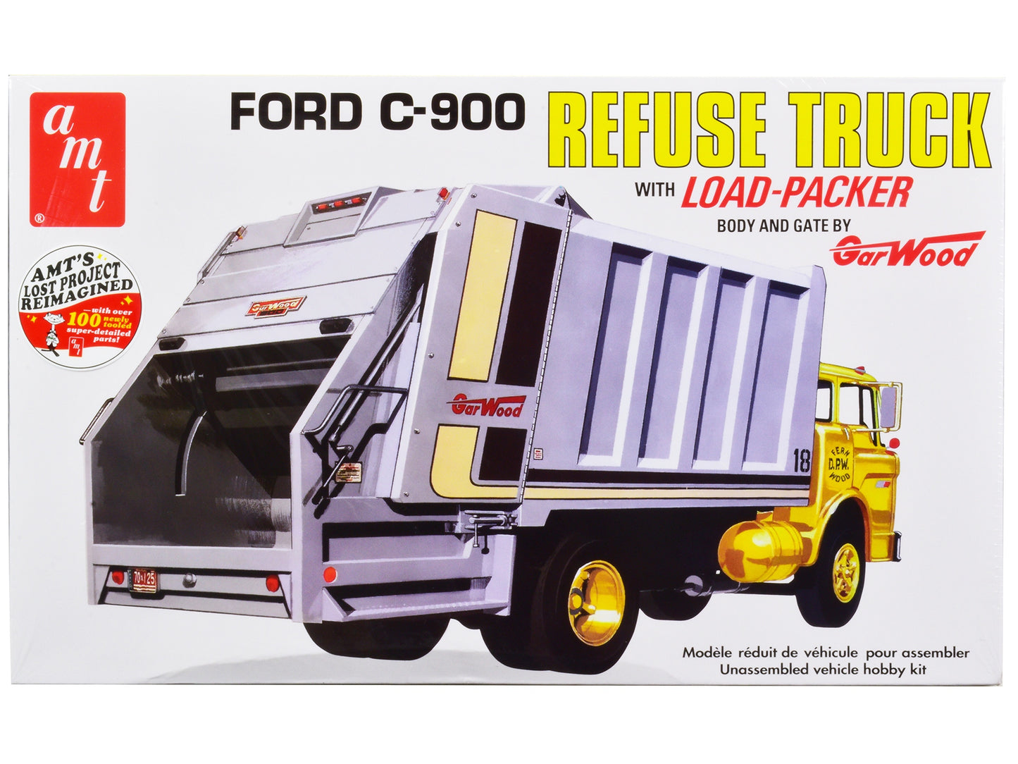 Skill 3 Model Kit Ford C-900 GarWood Refuse Garbage Truck with - Premium Garbage Trucks from AMT - Just $127.99! Shop now at Rapidvehicles