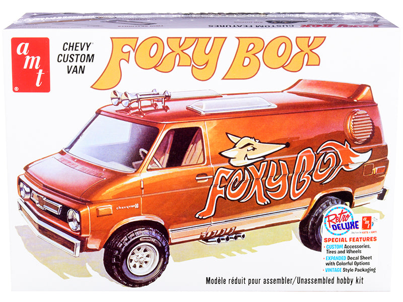 Skill 2 Model Kit Chevrolet Custom Van "Foxy Box" 1/25 Scale Model by AMT free shipping USA