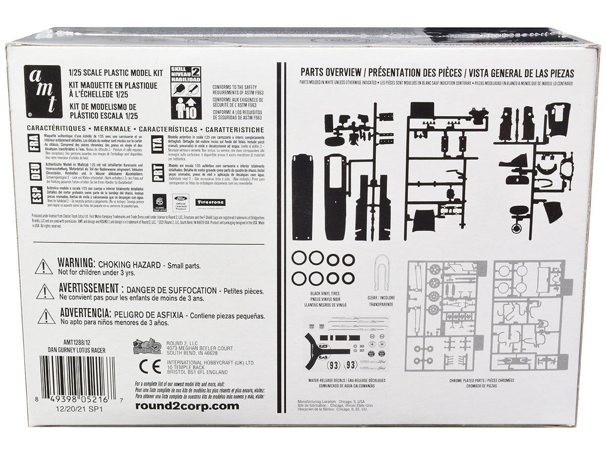 Skill 2 Model Kit Dan Gurney Lotus Racer 1/25 Scale Model by AMT - Premium Model Kits(To Built) from AMT - Just $54.99! Shop now at Rapidvehicles