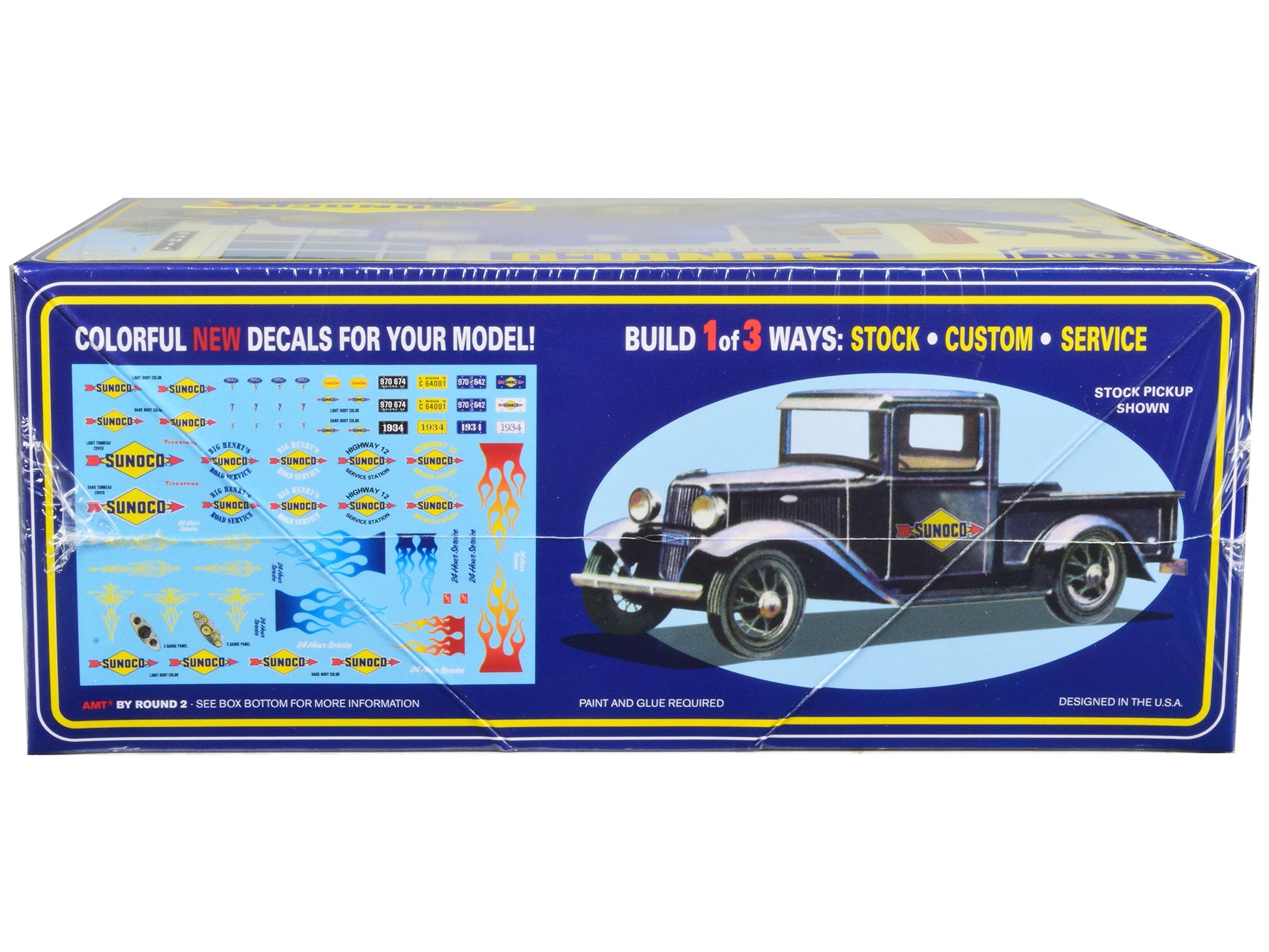 Skill 2 Model Kit 1934 Ford Pickup Truck "Sunoco" 3 in 1 Kit 1/25 - Premium Model Kits(To Built) from AMT - Just $63.89! Shop now at Rapidvehicles